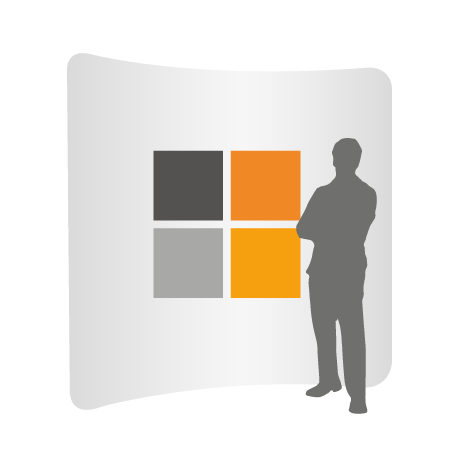 Textilwand ALU | 240er gebogen | einseitig bedruckt