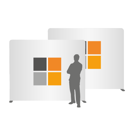 Textilwand ALU | 240er gerade | beidseitig bedruckt