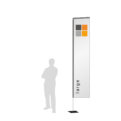 Beachflag Rechteck | Large (400 cm) | einseitig bedruckt