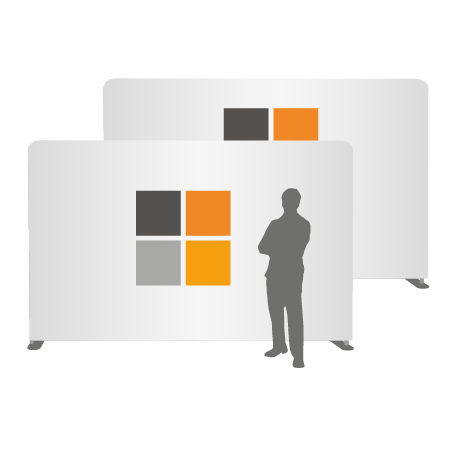 Textilwand ALU | 400er gerade | beidseitig bedruckt