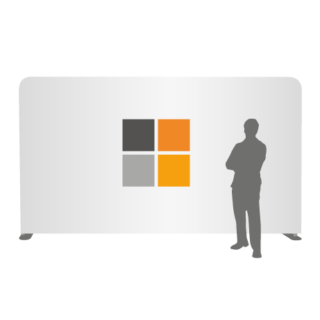 Textilwand ALU | 500er gerade | einseitig bedruckt