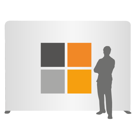 Textilwand ALU | 300er gerade | einseitig bedruckt