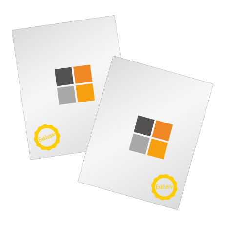 Flyer mit Exklusiv-Veredlung beidseitig