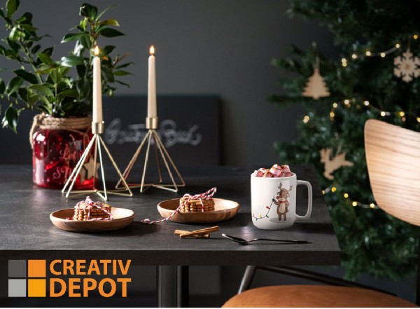 "Reindeer" - der Becher mit Weihnachtsdruck, 330 ml