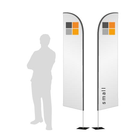 Beachflag Wind | Small (260 cm) | beidseitig bedruckt