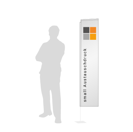 Beachflag Rechteck und Lampion