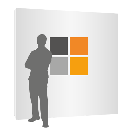 Textilfaltwand | 3 x 3 Felder gerade | einseitig bedruckt