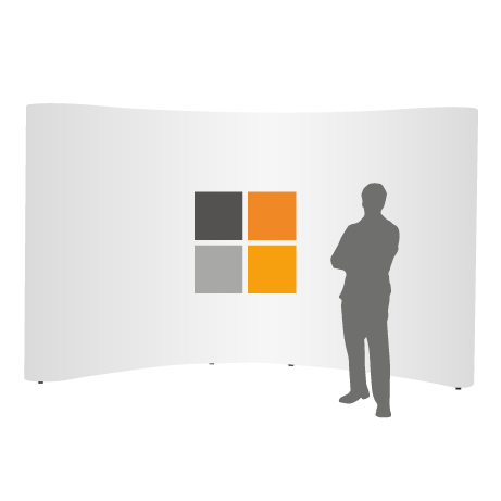 Pop-Up Faltwand | 5 x 3 Felder gebogen | einseitig bedruckt