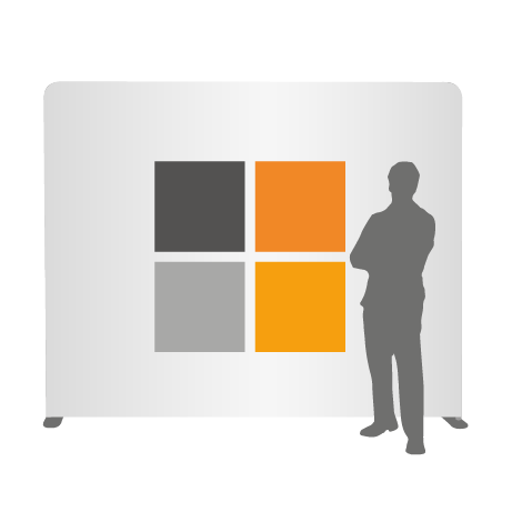 Textilwand ALU | 240er gerade | einseitig bedruckt