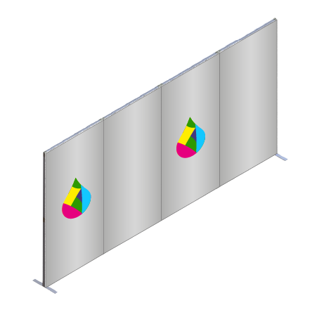 FASTFRAME™ gerade Wand | 4 Module | mit Druck