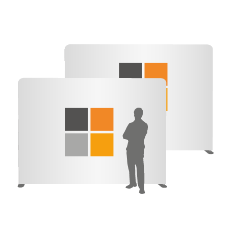 Textilwand ALU | 300er gerade | beidseitig bedruckt