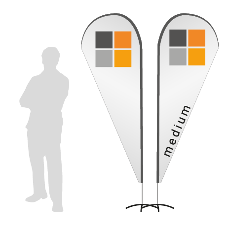 Beachflag Drop | Medium (280 cm) | beidseitig bedruckt