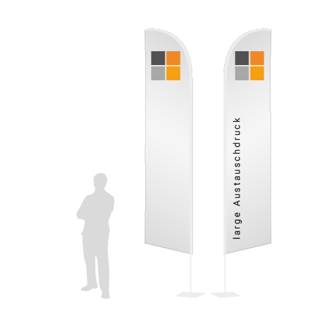 Beachflag Wind Austauschdruck | Large (400 cm) | beidseitig bedruckt