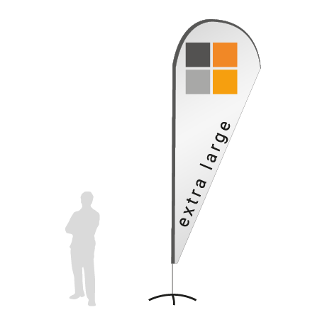 Beachflag Drop | Extra Large (460 cm) | einseitig bedruckt