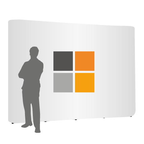 Pop-Up Faltwand | 4 x 3 Felder gerade | einseitig bedruckt