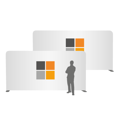 Textilwand ALU | 600er gerade | beidseitig bedruckt