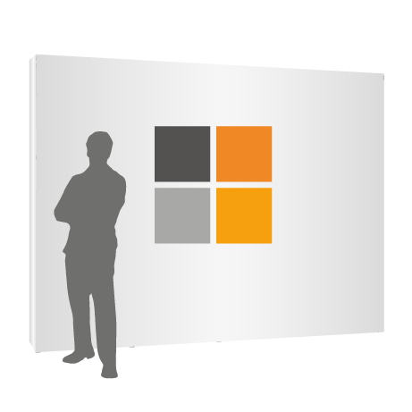 Textilfaltwand | 4 x 3 Felder gerade | einseitig bedruckt