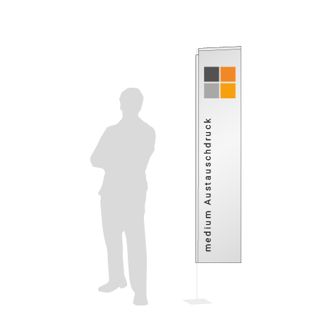 Beachflag Rechteck und Lampion