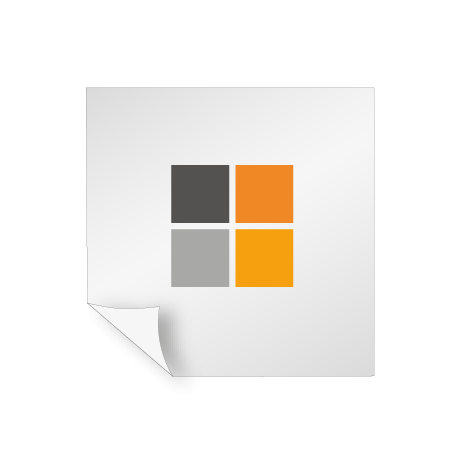 Aufkleber Polymer - weiß und transparent