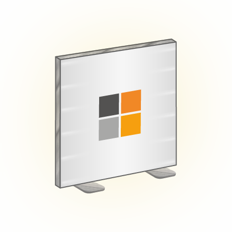 Textilspannrahmen LED freistehend | B 100 cm x H 200,5 cm | bedruckt