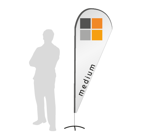 Beachflag Drop | Medium (280 cm) | einseitig bedruckt