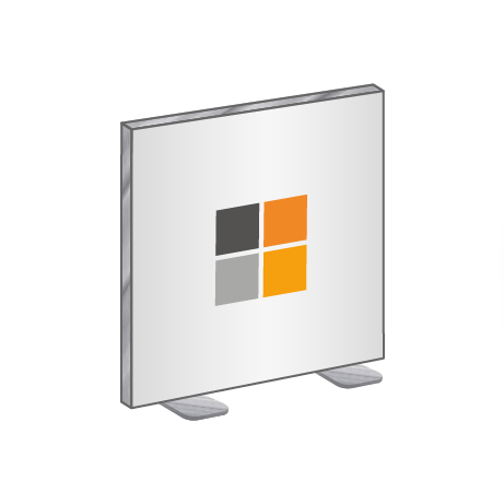 Textilspannrahmen freistehend | B 300 cm x H 200,5 cm | bedruckt