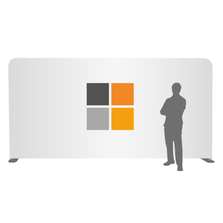 Textilwand ALU | 600er gerade | einseitig bedruckt