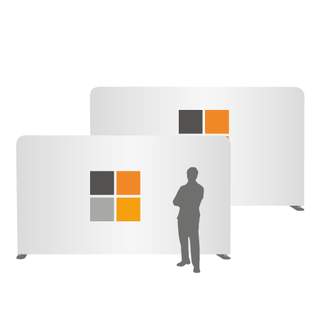 Textilwand ALU | 500er gerade | beidseitig bedruckt