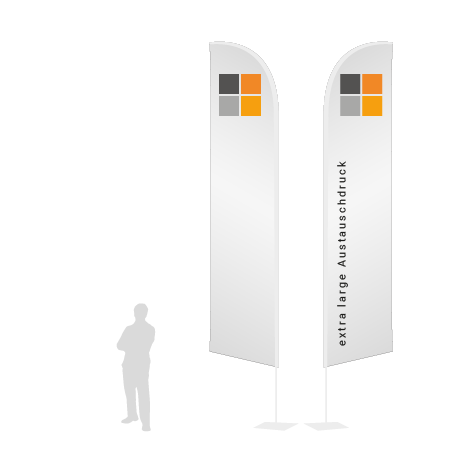 Beachflag Wind Austauschdruck | Extra Large (503 cm) | beidseitig bedruckt