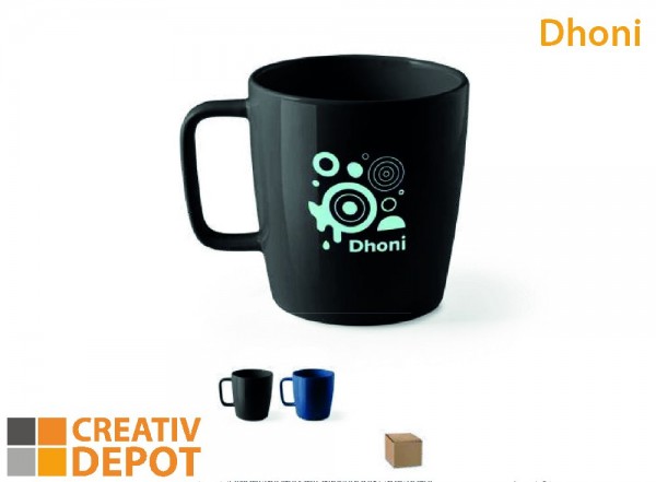 Becher, bedruckbar "Dhoni"