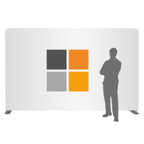 Textilwand ALU | 400er gerade | einseitig bedruckt