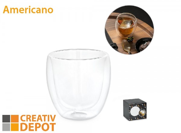 "Americano" - Isothermischer Glasbecher, 220 ml