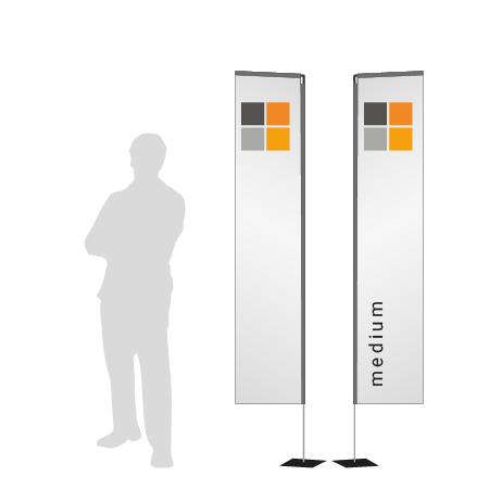 Beachflag Rechteck | Medium (300 cm) | beidseitig bedruckt