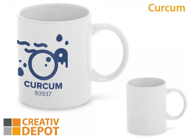 Tasse, bedruckt "Curcum"