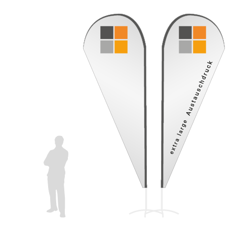 Beachflag Drop Austauschdruck | Extra Large (466 cm) | beidseitig bedruckt