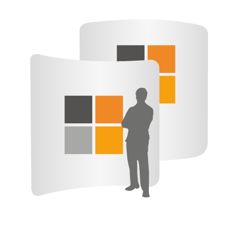 Textilwand ALU | 240er gebogen | beidseitig bedruckt